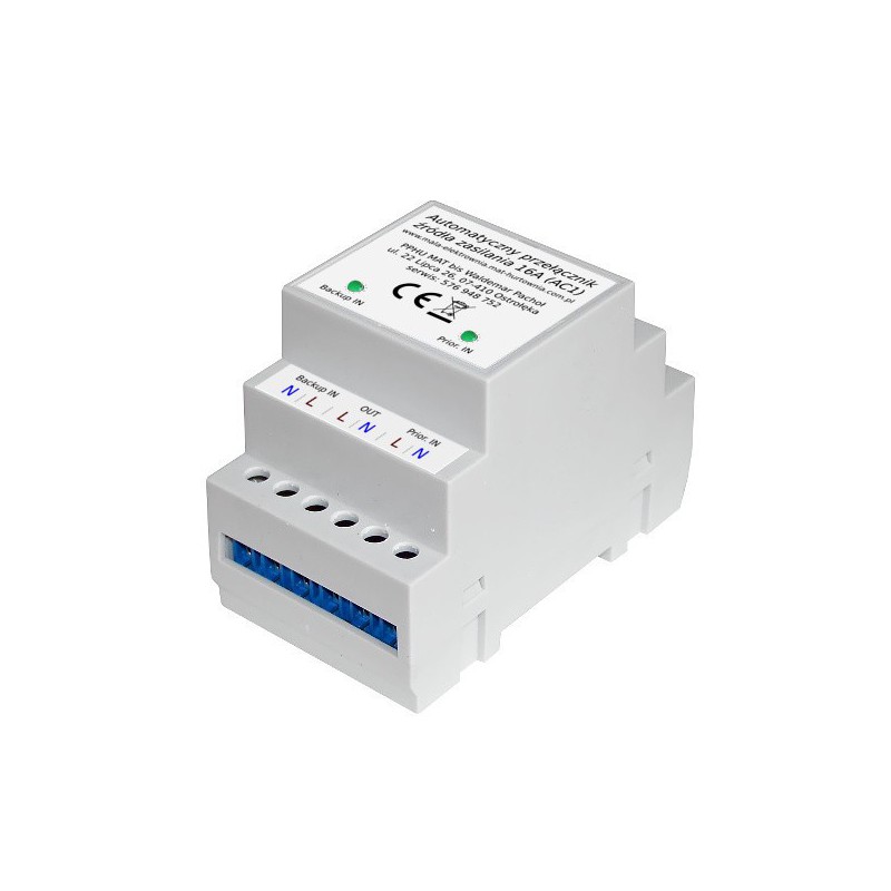 Automatyczny przełącznik zasilania 16A (AC-1), led